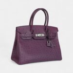 Hermès Birkin 30 Violet Ostrich Palladium Hardware