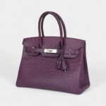 Hermès Birkin 30 Violet Ostrich Palladium Hardware