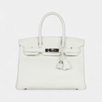 Hermès Birkin 30 White Clemence Palladium Hardware
