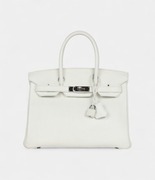 Hermès Birkin 30 White Clemence Palladium Hardware