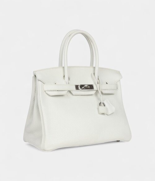 Hermès Birkin 30 White Clemence Palladium Hardware