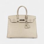 Hermès Birkin 35 Beton Matte Alligator Palladium Hardware