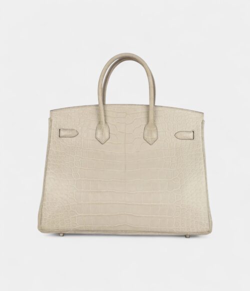 Hermès Birkin 35 Beton Matte Alligator Palladium Hardware