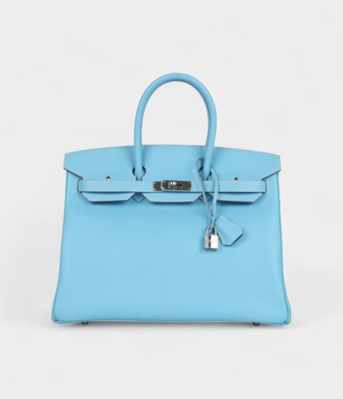 Hermès Birkin 35 Bleu Celeste Candy Epsom Palladium Hardware