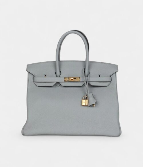 Hermès Birkin 35 Bleu Glacier Togo Gold Hardware