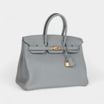 Hermès Birkin 35 Bleu Glacier Togo Gold Hardware
