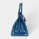 Hermès Birkin 35 Bleu Mykonos Shiny Porosus Crocodile Gold Hardware