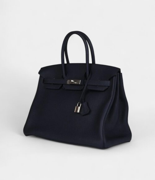 Hermès Birkin 35 Bleu Nuit Togo Palladium Hardware