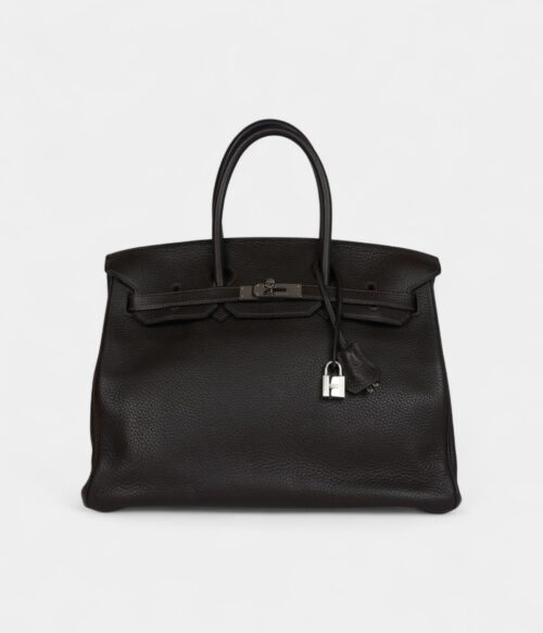 Hermès Birkin 35 Cafe Clemence Palladium Hardware