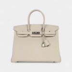 Hermès Birkin 35 Craie Togo Palladium Hardware