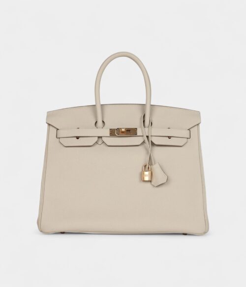 Hermès Birkin 35 Craie Togo Rose Gold Hardware