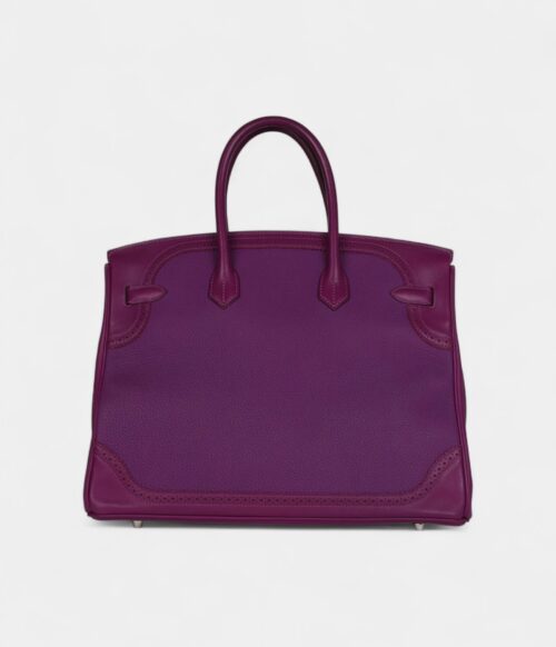 Hermès Birkin 35 Ghillies Anemone Togo and Swift Palladium Hardware