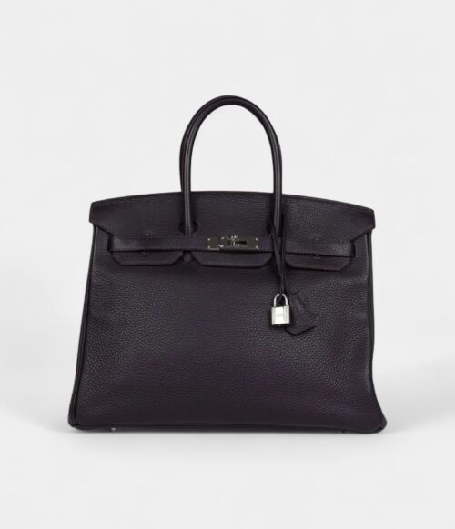 Hermès Birkin 35 Raisin Clemence Palladium Hardware