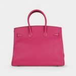 Hermès Birkin 35 Rose Shocking Chevre Mysore Gold Hardware