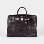 Hermès Birkin 40 Black Matte Crocodile Porosus Palladium Hardware