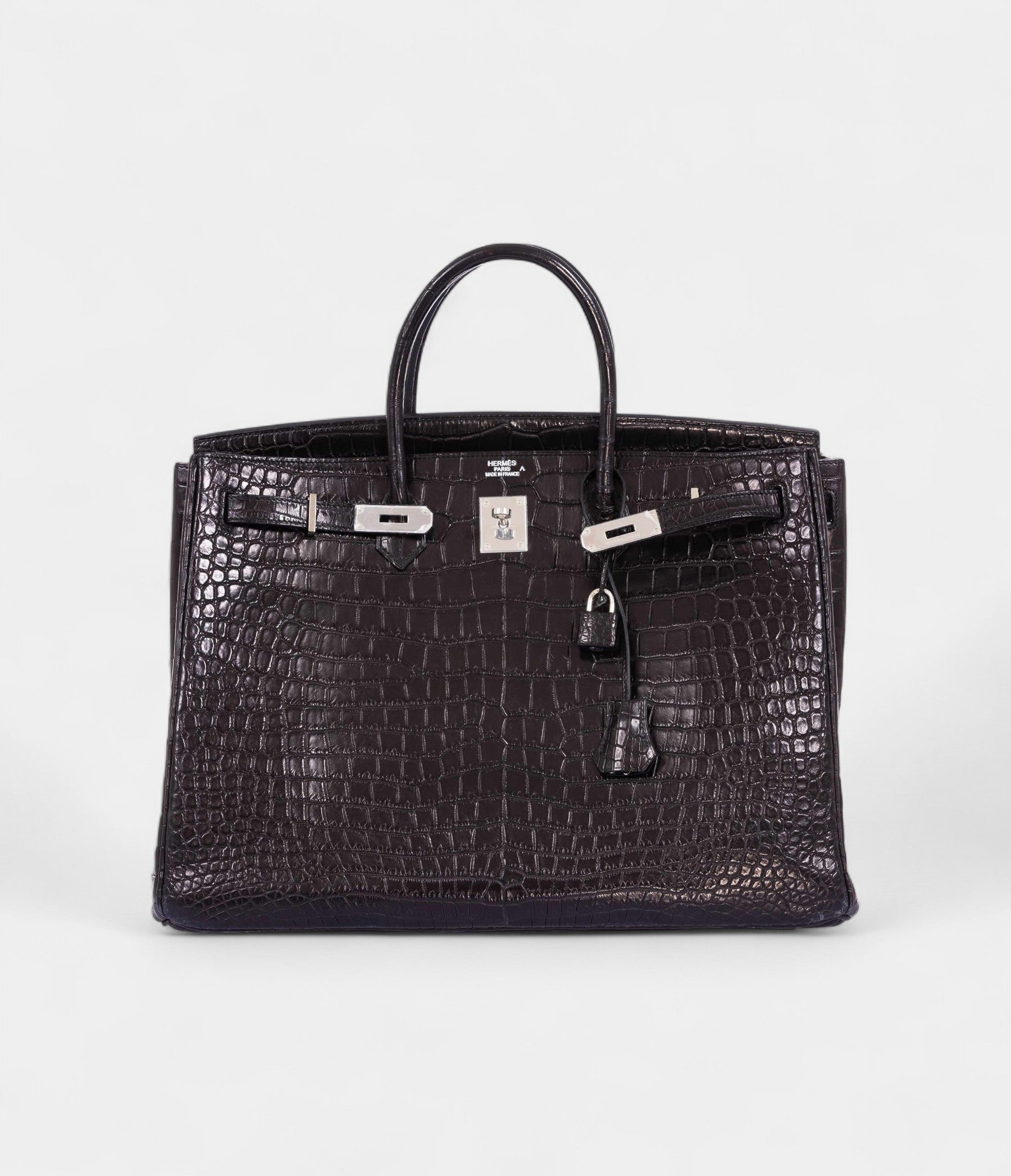 Hermès Birkin 40 Black Matte Crocodile Porosus Palladium Hardware