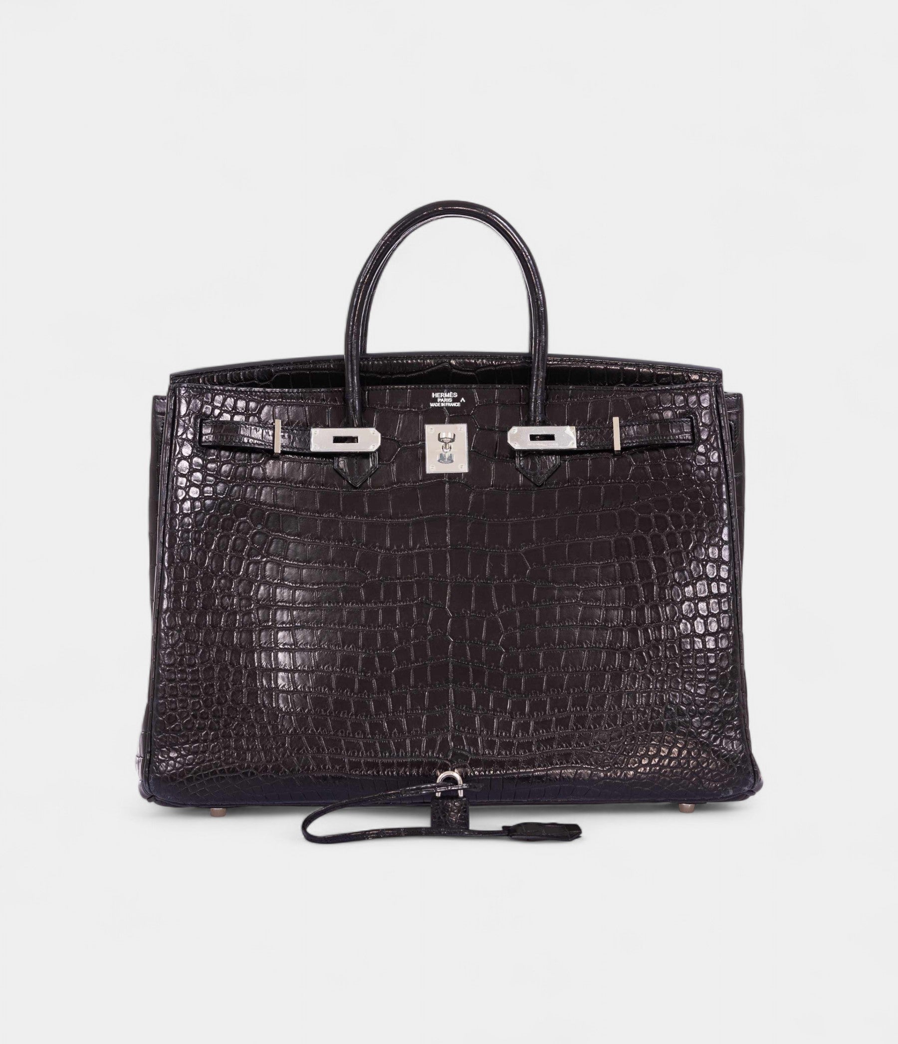 Hermès Birkin 40 Black Matte Crocodile Porosus Palladium Hardware