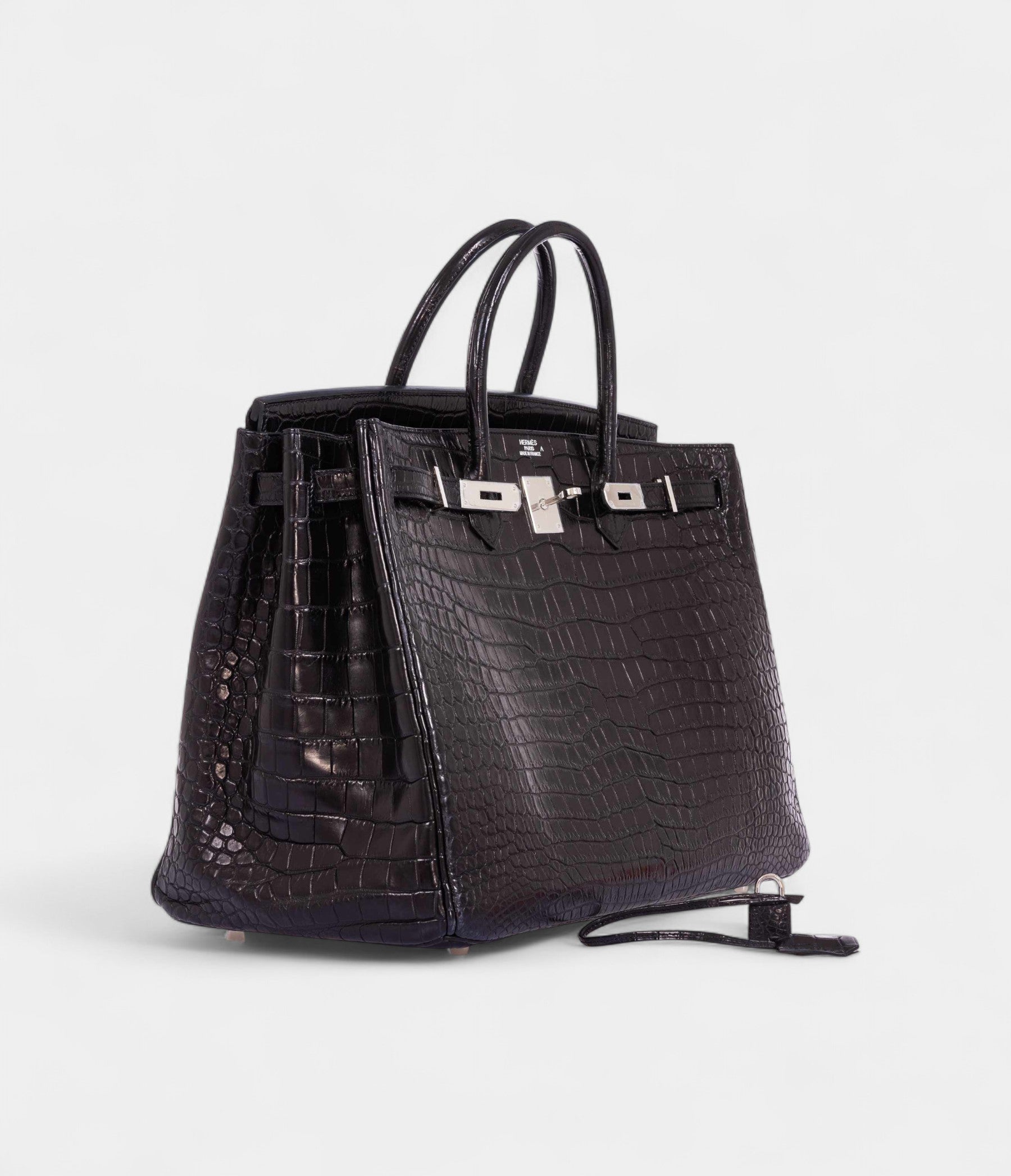 Hermès Birkin 40 Black Matte Crocodile Porosus Palladium Hardware