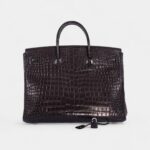 Hermès Birkin 40 Black Matte Crocodile Porosus Palladium Hardware