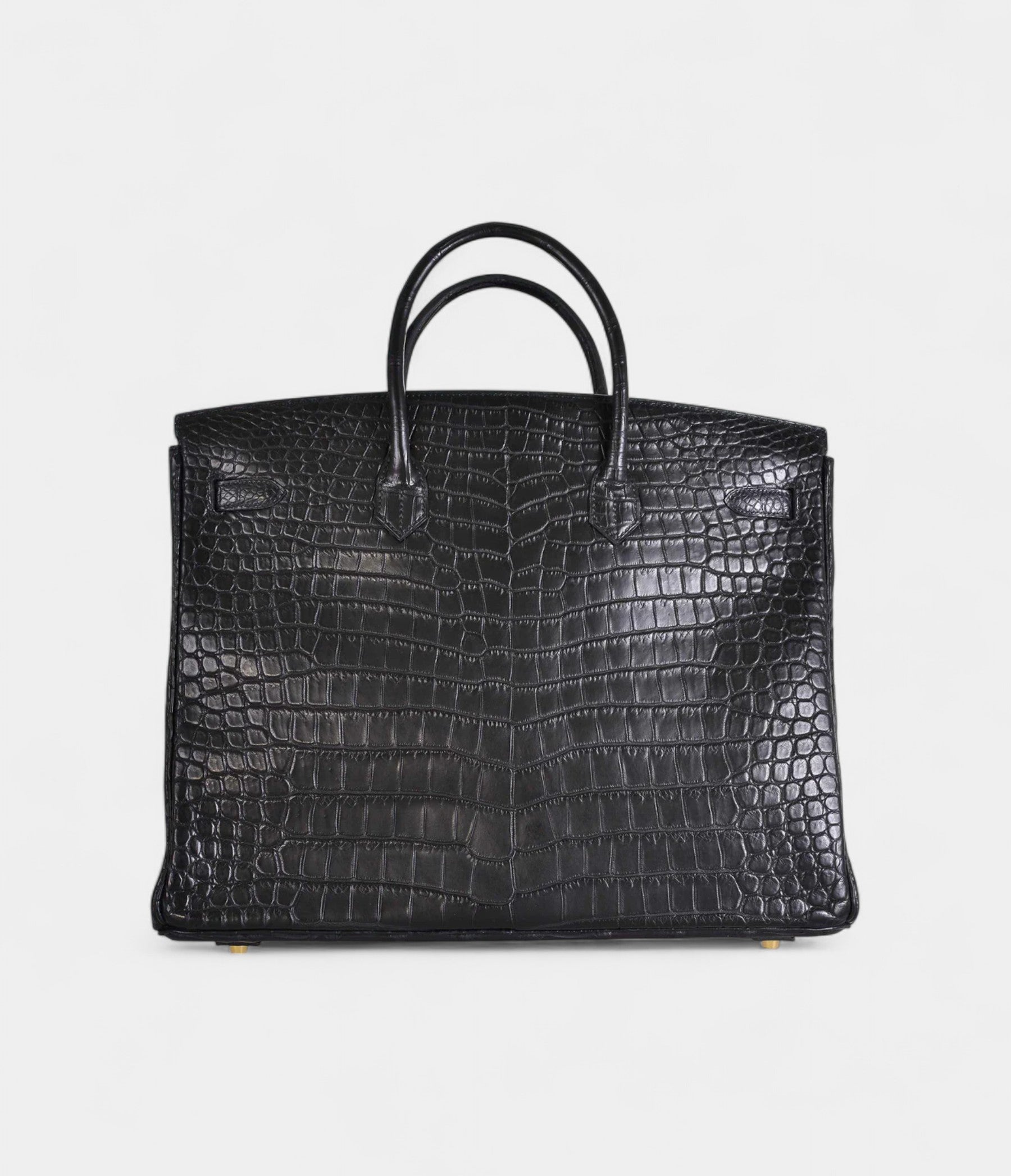 Hermès Birkin 40 Black Matte Porosus Crocodile Gold Hardware