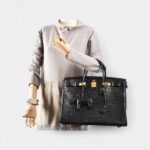 Hermès Birkin 40 Black Matte Porosus Crocodile Gold Hardware