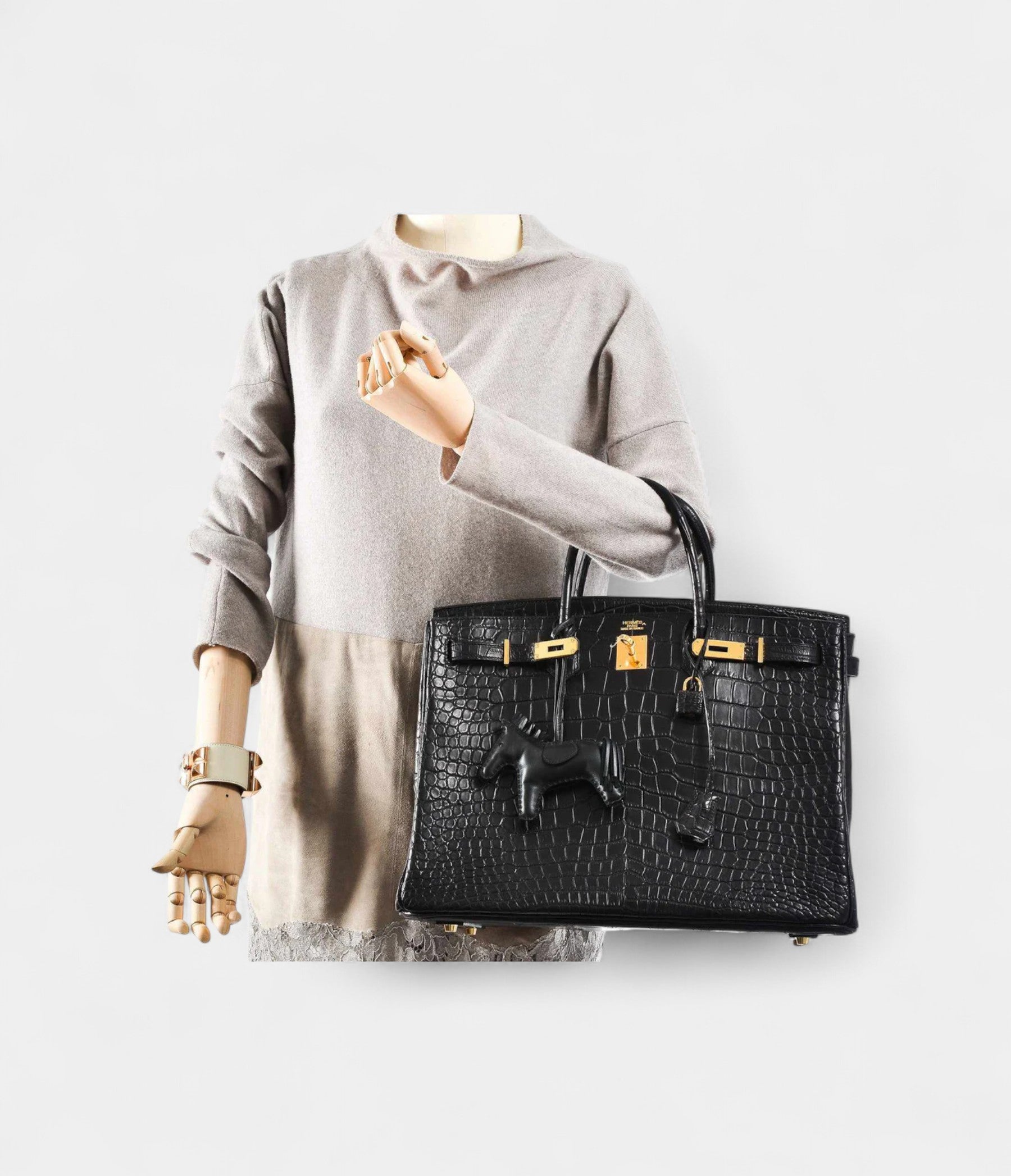 Hermès Birkin 40 Black Matte Porosus Crocodile Gold Hardware