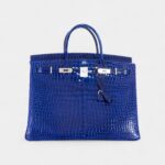 Hermès Birkin 40 Blue Electric Crocodile Porosus Palladium Hardware