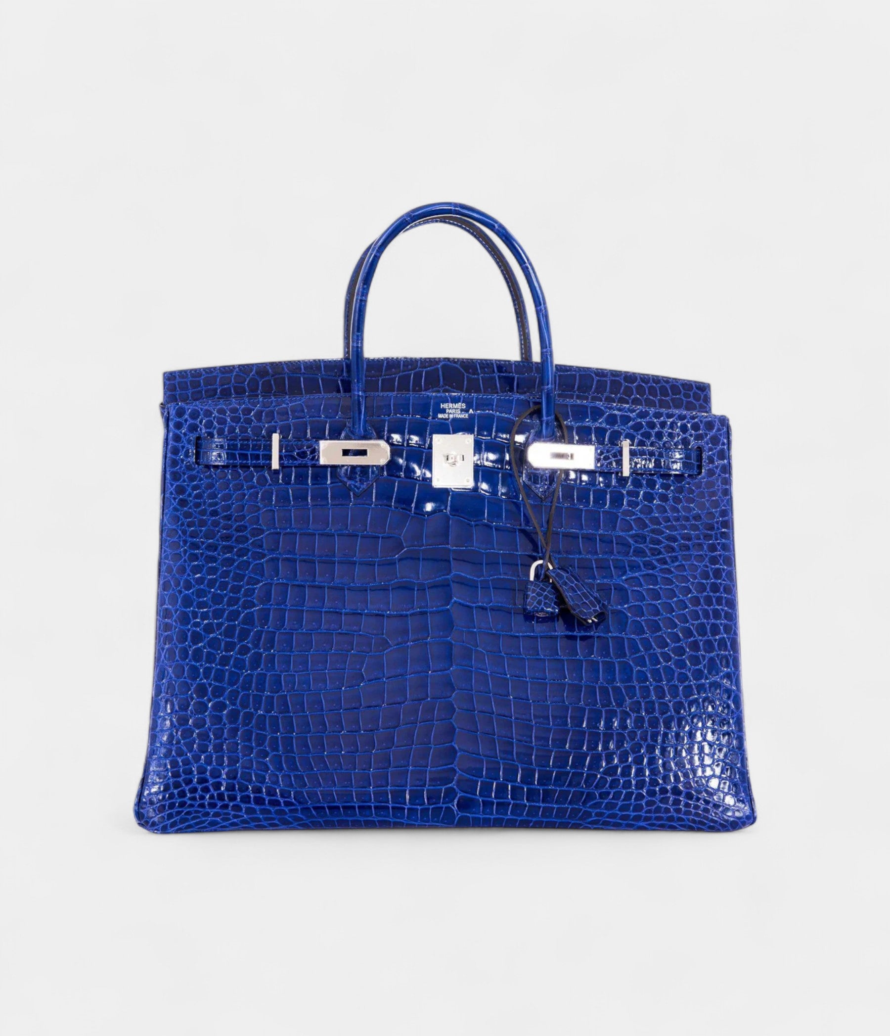 Hermès Birkin 40 Blue Electric Crocodile Porosus Palladium Hardware