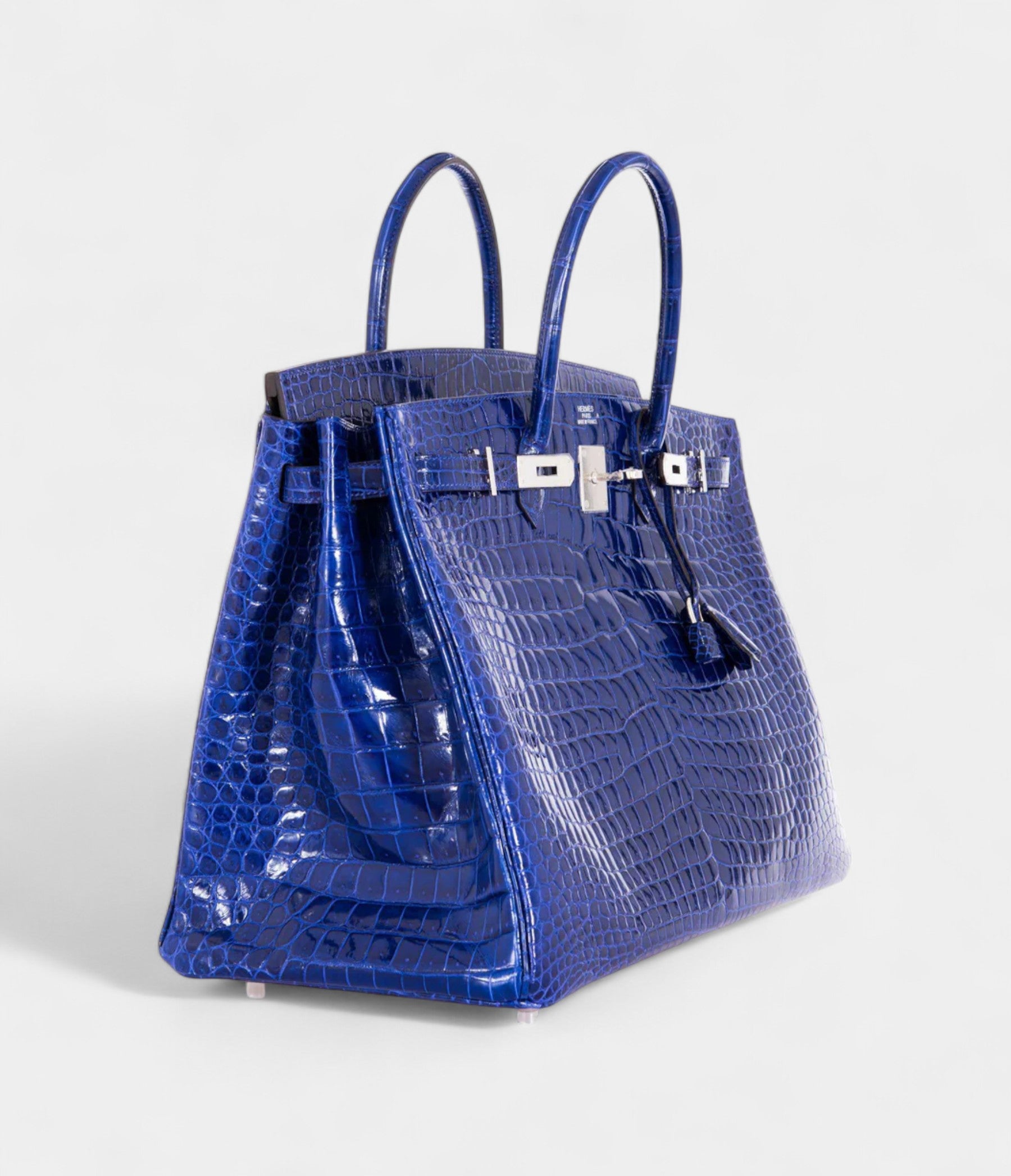 Hermès Birkin 40 Blue Electric Crocodile Porosus Palladium Hardware