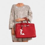 Hermès Birkin 40 Rouge Vif Togo Palladium Hardware