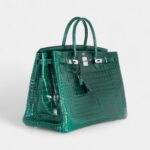 Hermès Birkin 40 Vert Emerald Porosus Crocodile Palladium Hardware