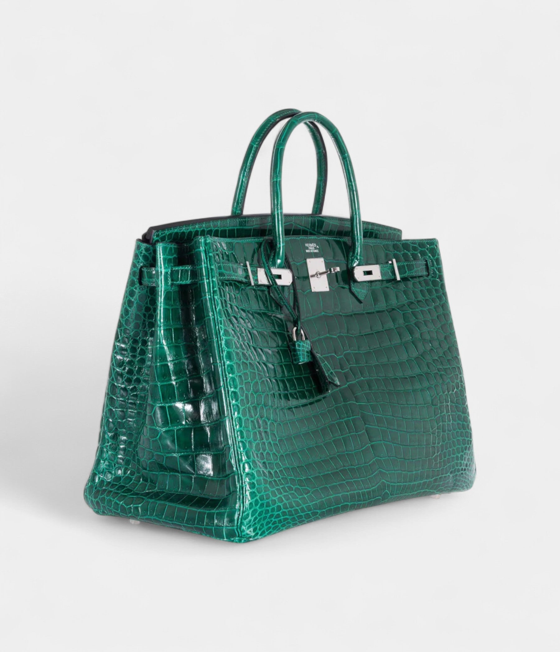 Hermès Birkin 40 Vert Emerald Porosus Crocodile Palladium Hardware