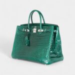 Hermès Birkin 40 Vert Emerald Porosus Crocodile Palladium Hardware