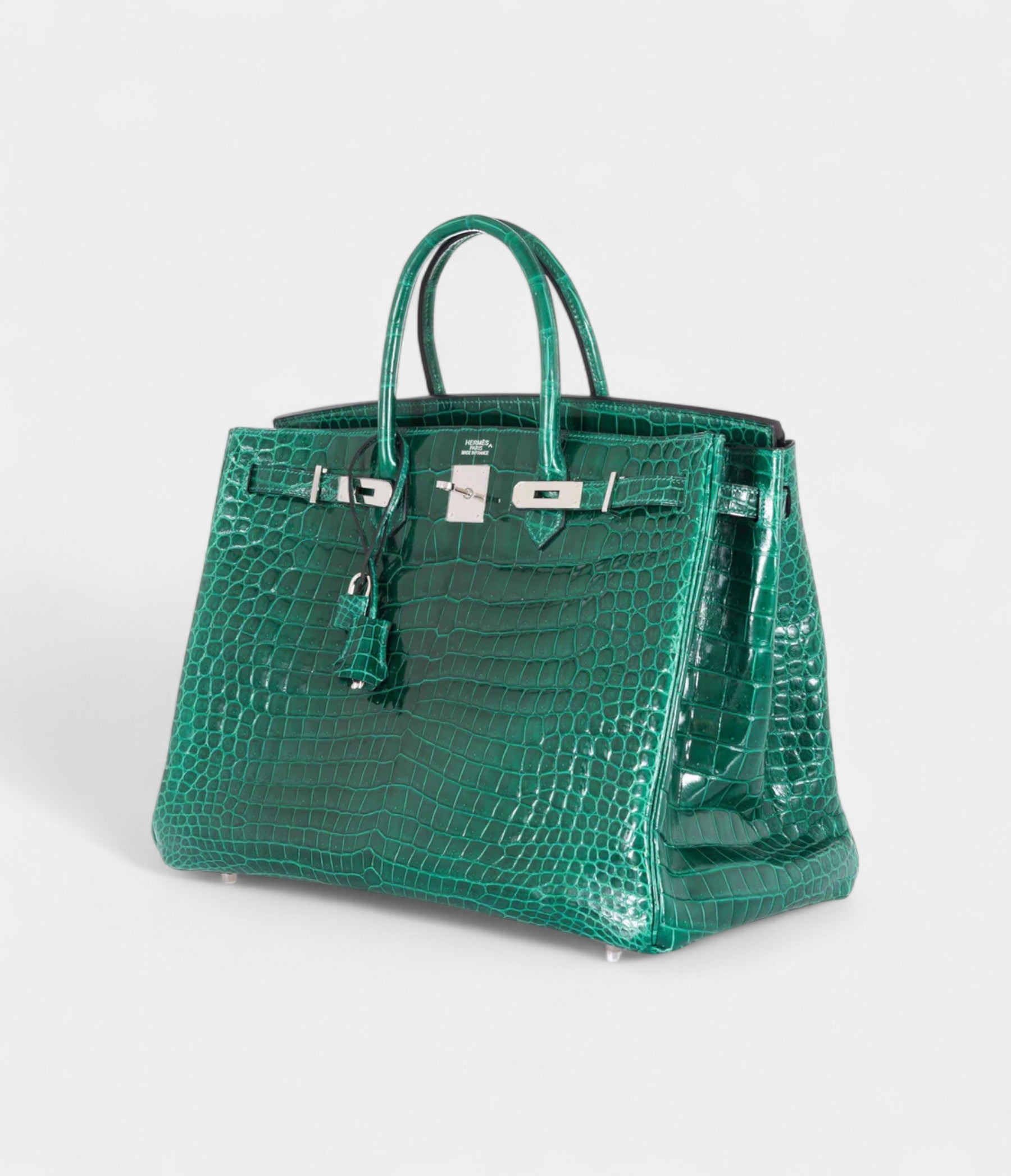Hermès Birkin 40 Vert Emerald Porosus Crocodile Palladium Hardware