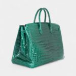 Hermès Birkin 40 Vert Emerald Porosus Crocodile Palladium Hardware