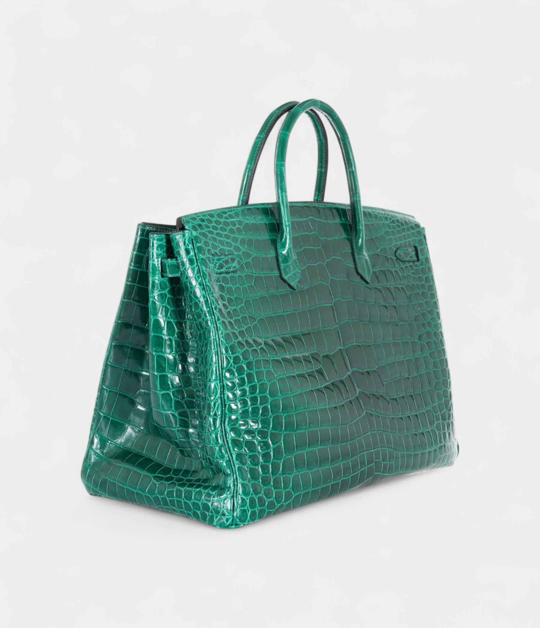 Hermès Birkin 40 Vert Emerald Porosus Crocodile Palladium Hardware