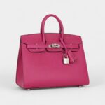 Hermès Birkin Sellier 25 Rose Pourpre Veau Madame Palladium Hardware