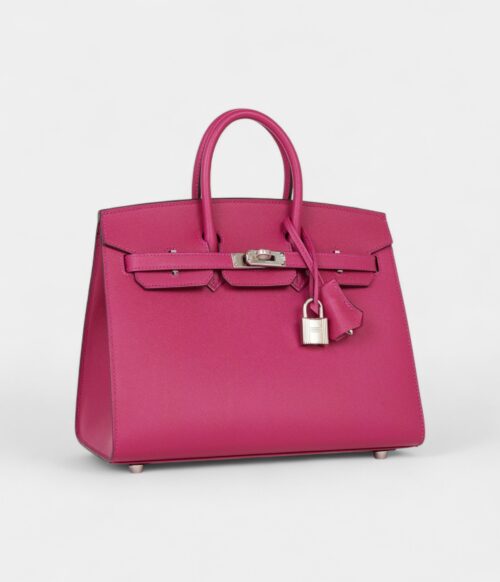 Hermès Birkin Sellier 25 Rose Pourpre Veau Madame Palladium Hardware