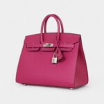 Hermès Birkin Sellier 25 Rose Pourpre Veau Madame Palladium Hardware