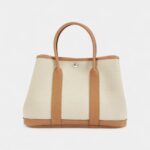 Hermès Biscuit Negonda and Beton Toile Garden Party 30 TPM Palladium Hardware