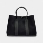 Hermès Black Negonda and Toile Garden Party 49 Voyage Palladium Hardware