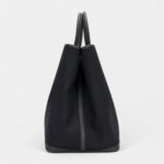 Hermès Black Negonda and Toile Garden Party 49 Voyage Palladium Hardware