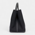 Hermès Black Negonda and Toile Garden Party 49 Voyage Palladium Hardware