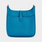 Hermès Bleu Izmir Clemence Evelyne III 29 Palladium Hardware