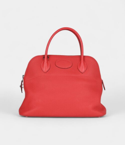 Hermès Bolide 31 Rouge Pivoine Clemence Palladium Hardware