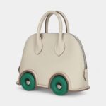Hermès Bolide On Wheels 1923 Craie and Vert Vertigo Epsom Palladium Hardware