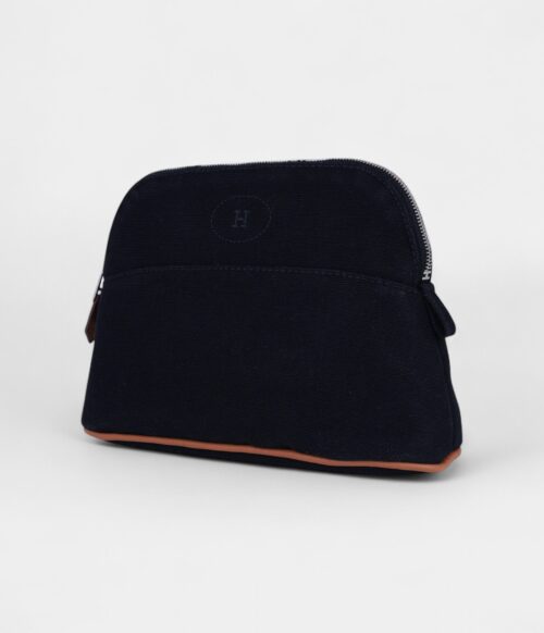 Hermes Bolide Travel Case Black Canvas Medium New Model