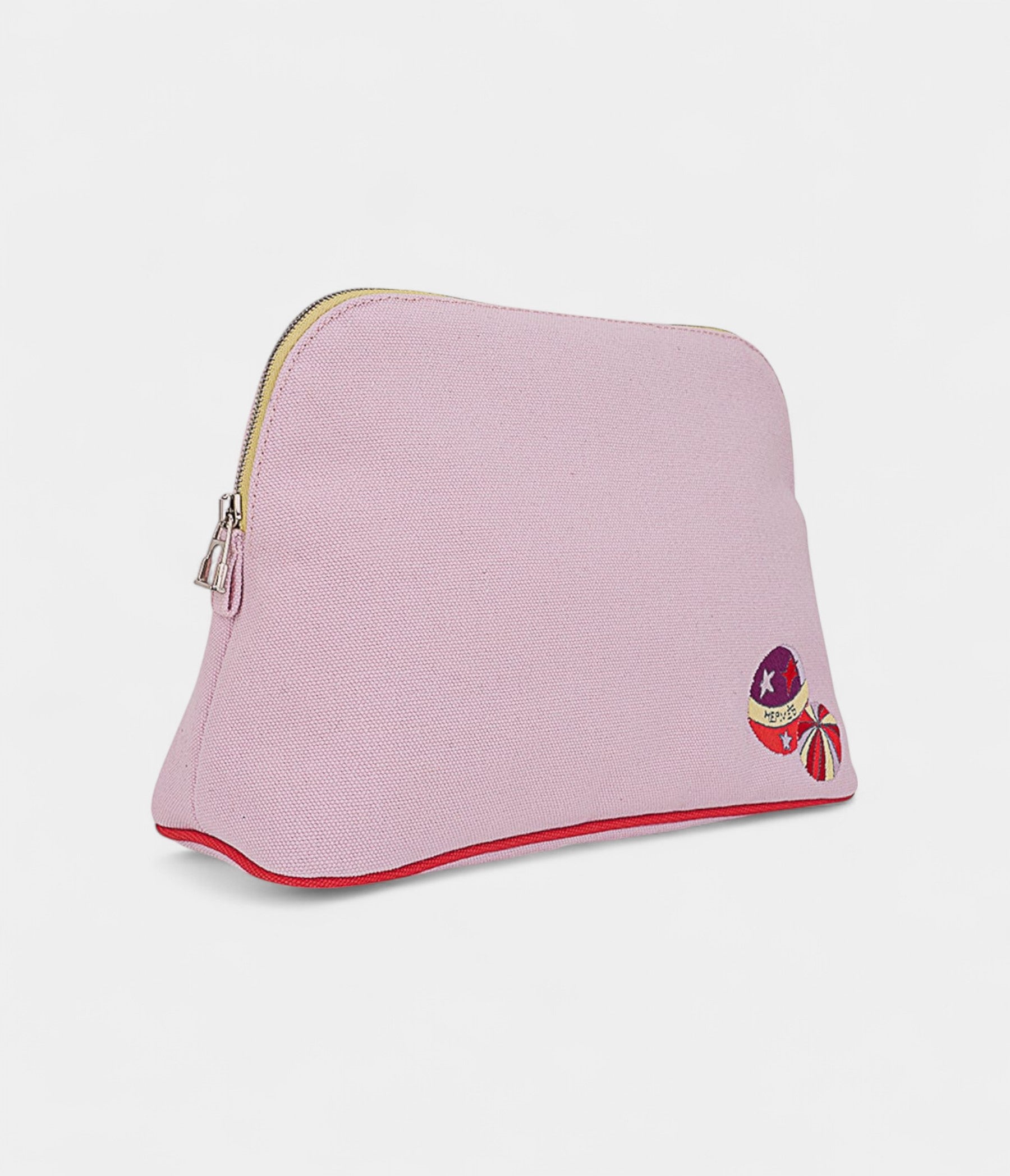 Hermès Bolide Travel Case Pale Pink Embroidered – New Model
