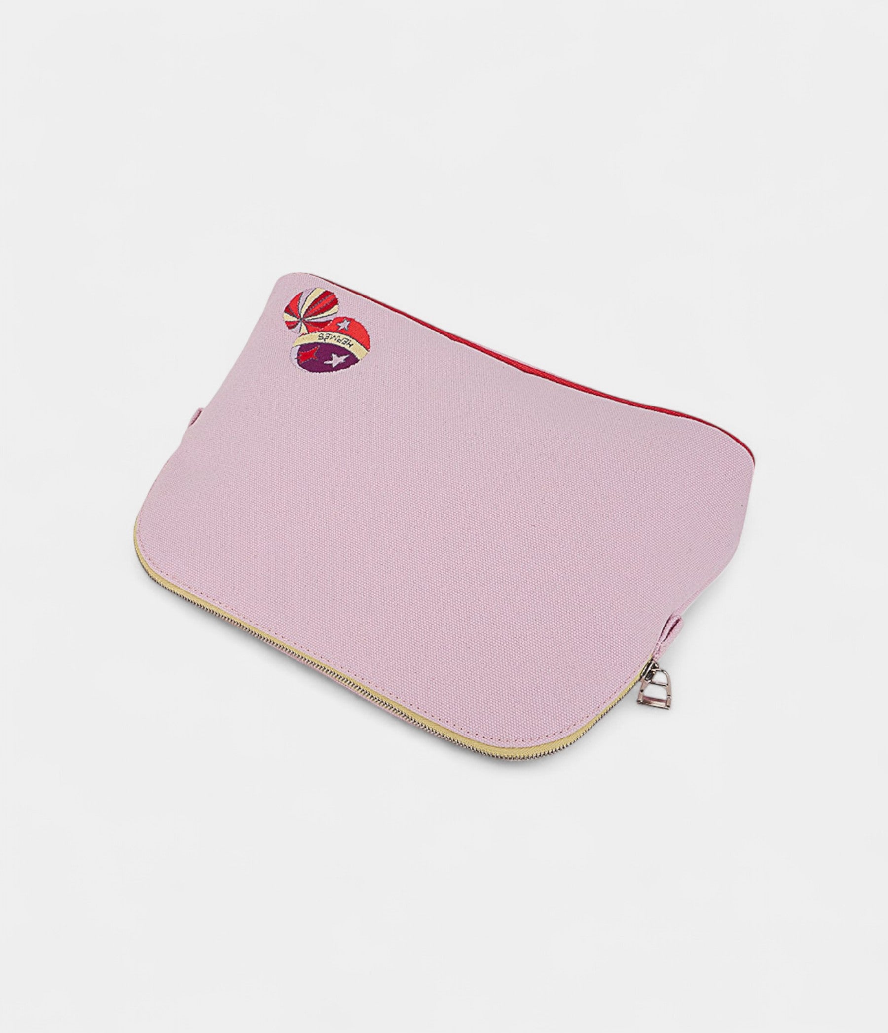 Hermès Bolide Travel Case Pale Pink Embroidered – New Model