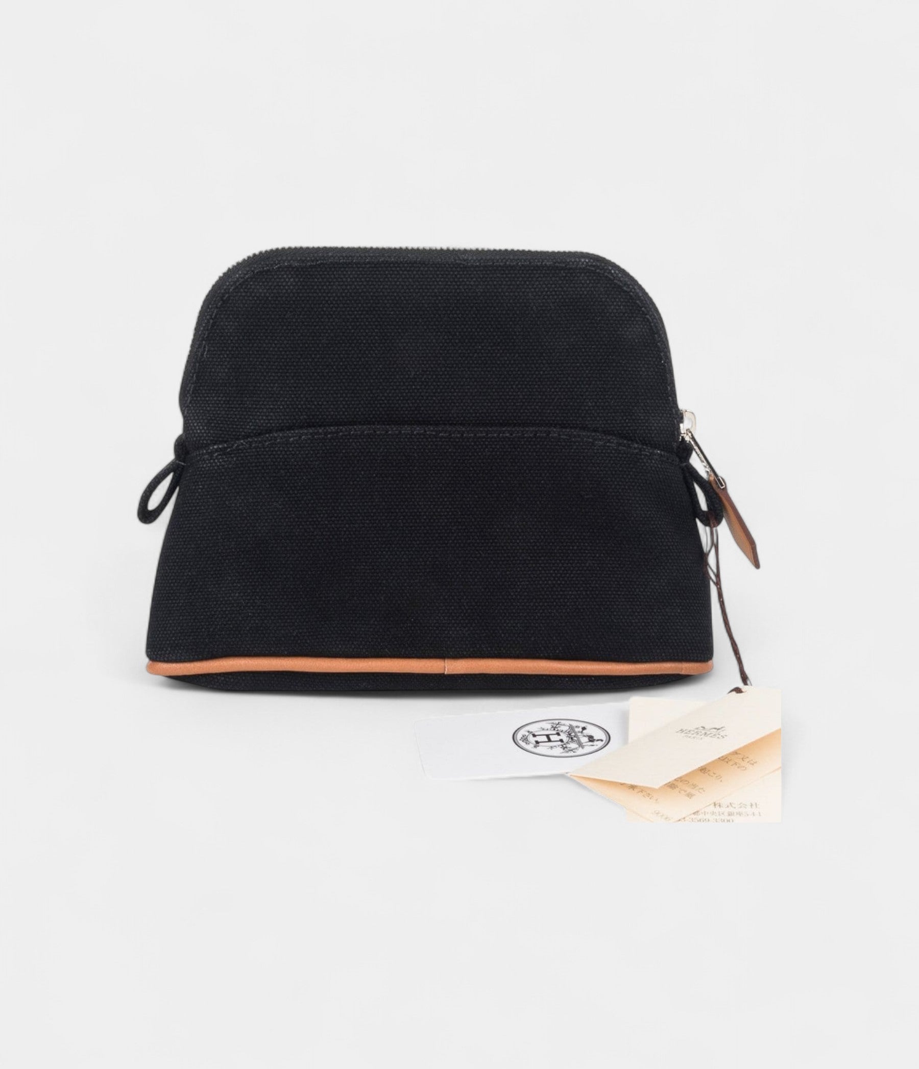 Hermès Bolide Travel Case Tousse Black Canvas – New Model
